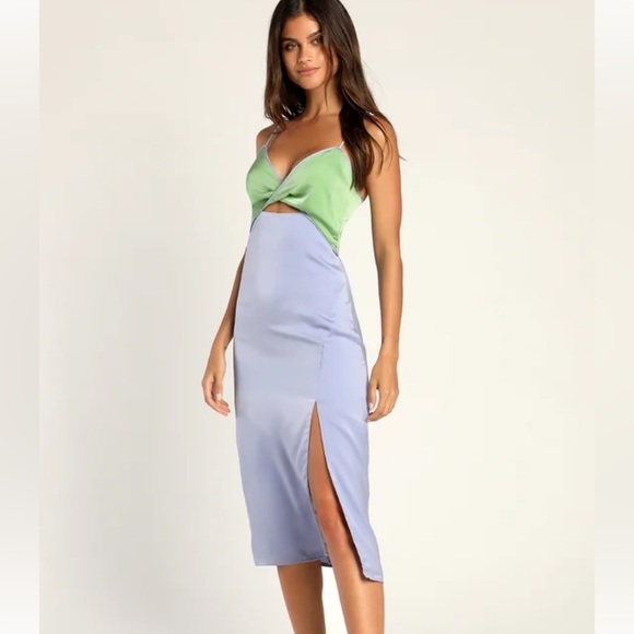 Lulu’s cut out color-block midi dress NWT - Picture 1 of 5